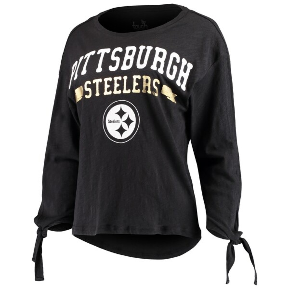 NFL Pittsburgh Steelers Women's Toss Long Sleeve Tee 🖤🏈 - Small